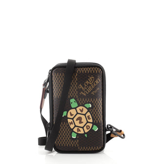 Louis Vuitton Nigo Double Phone Pouch Limited Edition Printed Giant Damier