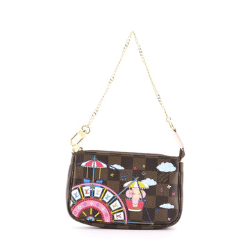 Louis Vuitton Pochette Accessoires Limited Edition Vivienne Xmas Damier Mini