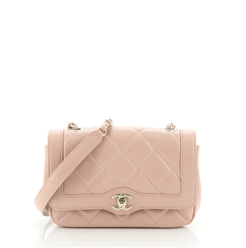 Chanel Two Tone CC Flap Bag Quilted Shiny Aged Calfskin Mini