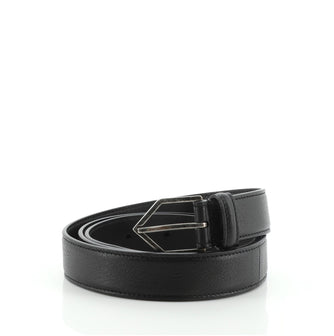Saint Laurent Triangle Buckle Belt Leather Thin