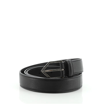 Saint Laurent Triangle Buckle Belt Leather Thin