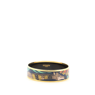 Hermes Bangle Bracelet Printed Enamel Medium