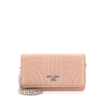Prada Wallet on Chain Diagramme Quilted Leather