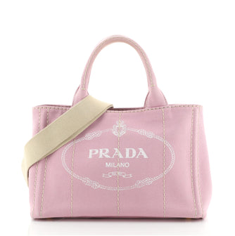 Prada Canapa Convertible Tote Canvas Mini