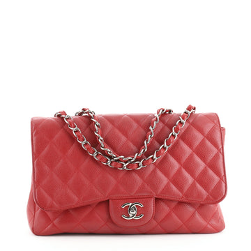 Chanel Classic Double Flap Bag Quilted Caviar Jumbo