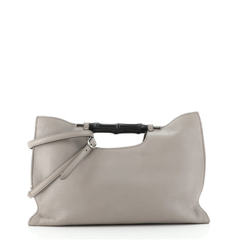 Gucci Bamboo Daily Tote Leather Wide