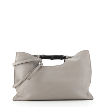 Gucci Bamboo Daily Tote Leather Wide