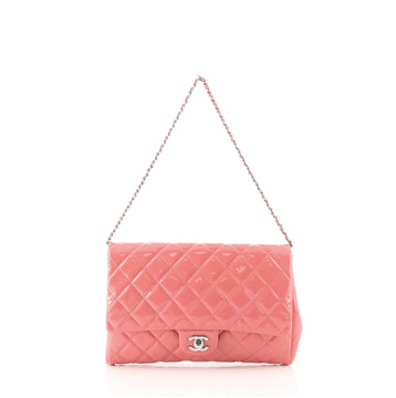 Chanel Clutch with Chain Quilted Patent