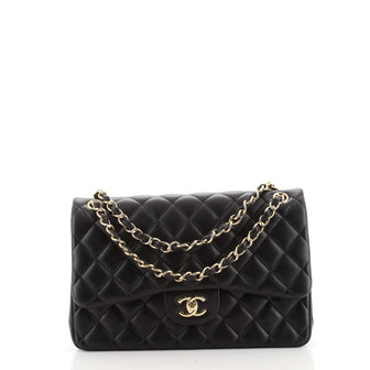 Chanel Classic Double Flap Bag Quilted Lambskin Jumbo
