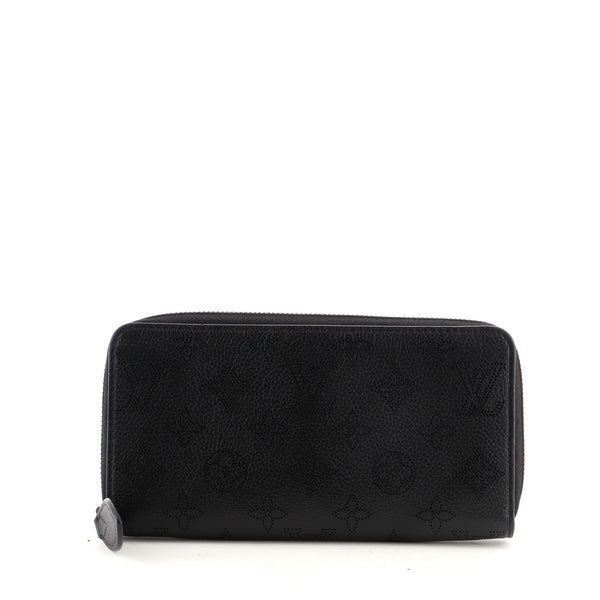 Louis Vuitton Zippy Wallet Perforated Monogram Mahina Leather Black in  Mahina Leather with Silver-tone - US