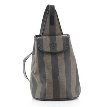 Fendi Pequin Sling Backpack Coated Canvas Medium