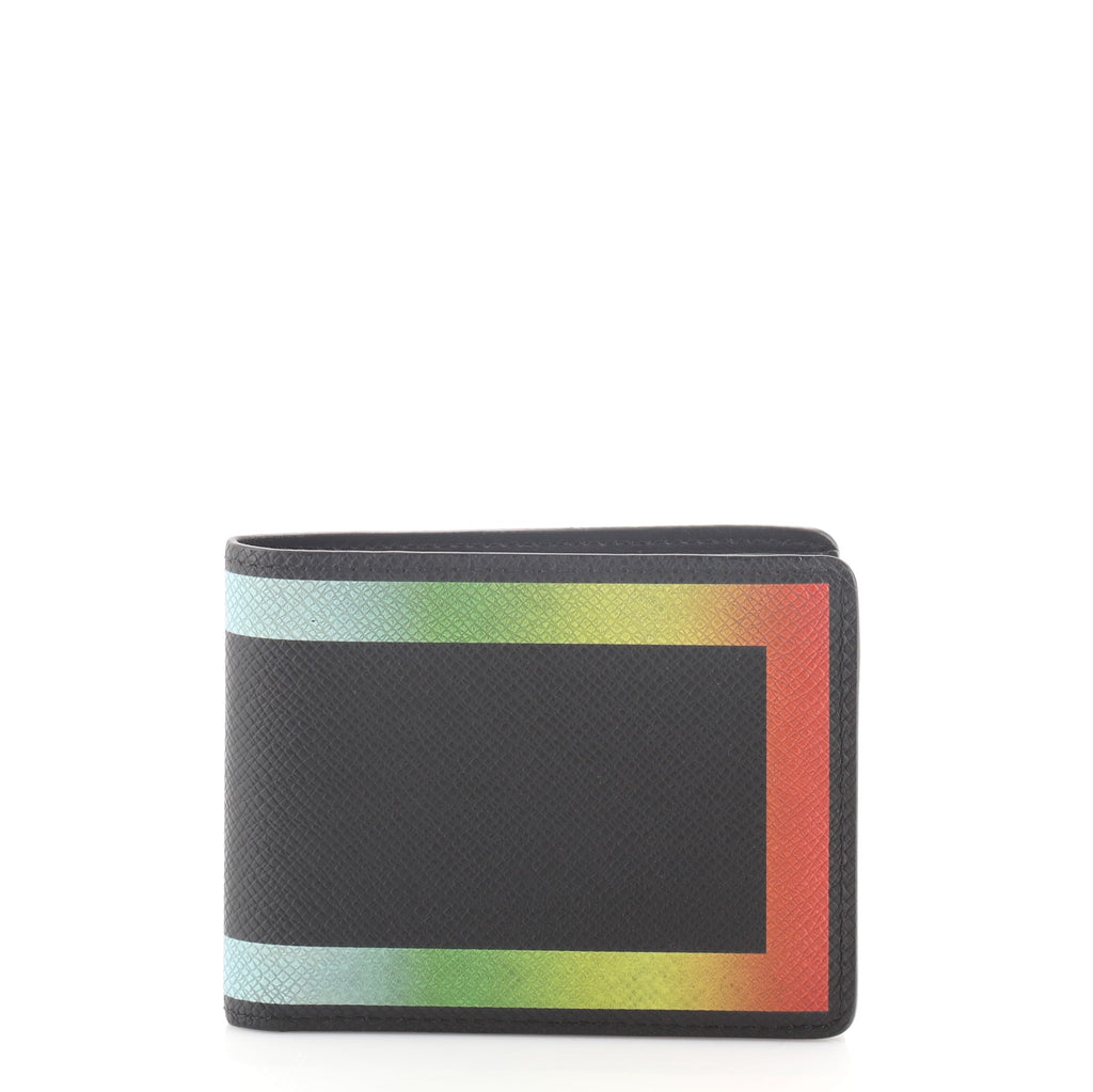 Louis Vuitton Slender Wallet Rainbow Taiga Leather Black 6541714
