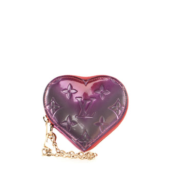 $450 Louis Vuitton Violet Monogram Vernis Limited Edition Heart Coin Purse  Chain Wallet $450 Louis Vuitton Violet Monogram Vernis Limited Edition Heart  Coin Purse Chain Wallet - Lust4Labels