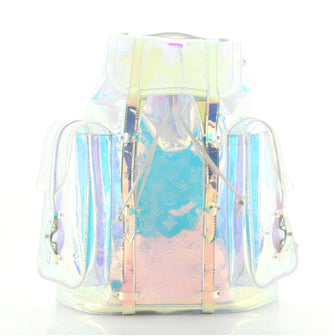 Louis Vuitton Christopher Backpack Limited Edition Monogram Prism PVC GM  Clear 654174