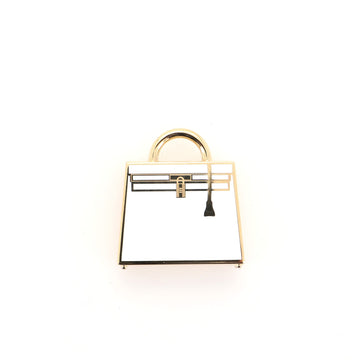 Hermes Curiosite Kelly Laque Pendant Permabrass Necklace