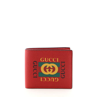 Gucci Logo Bifold Wallet Leather