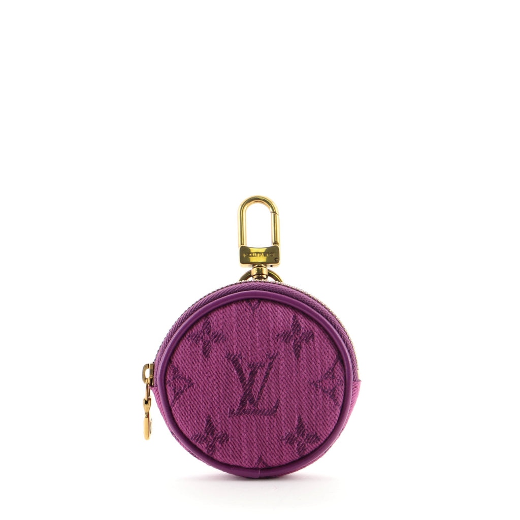 Louis Vuitton Round Bag Charm and Key Holder Monogram Denim Purple 69055237