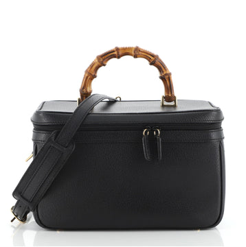 Gucci Vintage Bamboo Vanity Case Leather Medium