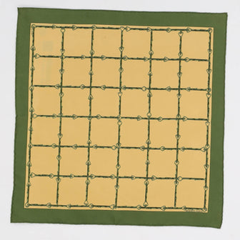 Hermes Pocket Square Printed Silk 45