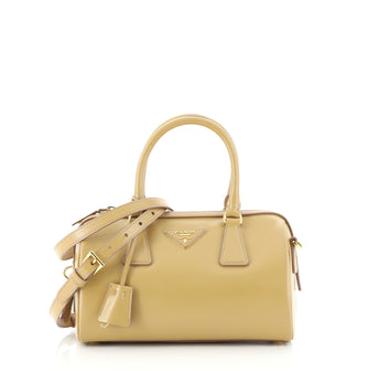 Prada Convertible Satchel Vernice Saffiano Leather Small