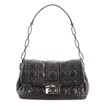 Christian Dior New Lock Flap Bag Cannage Quilt Lambskin Small