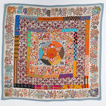 Hermes Pique Fleuri de Provence Scarf Printed Silk 90