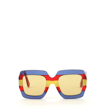 Gucci Web Square Sunglasses Transparent Acetate