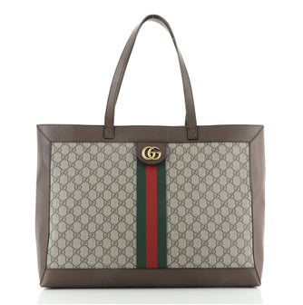 Gucci Ophidia Soft Open Tote GG Coated Canvas East West