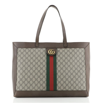Gucci Ophidia Soft Open Tote GG Coated Canvas East West