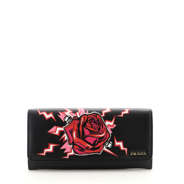 Prada Flap Wallet Saffiano Leather Long