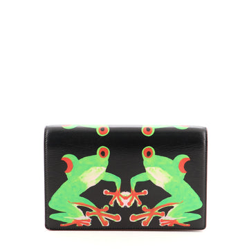 Christian Dior Clutch on Chain Printed Leather Small