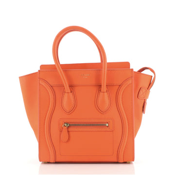 Celine Luggage Bag Smooth Leather Micro