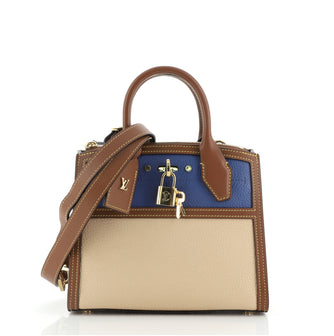 Louis Vuitton City Steamer Handbag Leather Mini