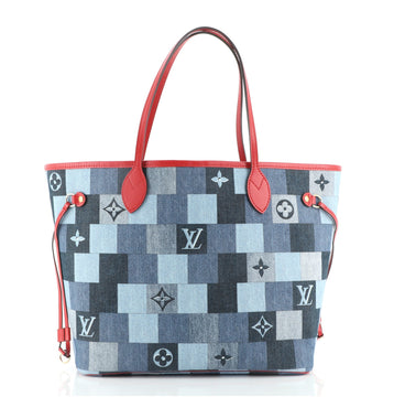 Louis Vuitton Neverfull Tote Damier and Monogram Patchwork Denim MM