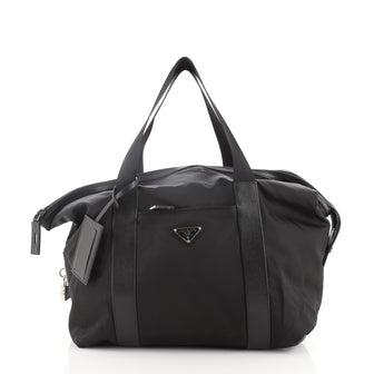 Prada Weekend Duffle Bag Tessuto with Saffiano Large