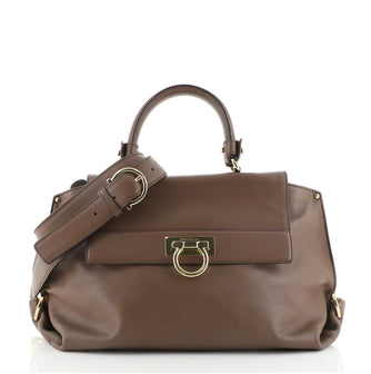 Salvatore Ferragamo Sofia Satchel Smooth Leather Medium