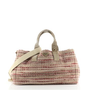 Prada Convertible Open Tote Tweed East West