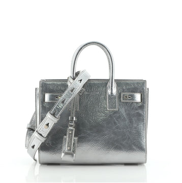 Saint Laurent Sac de Jour Souple Bag Crinkled Glazed Leather Nano
