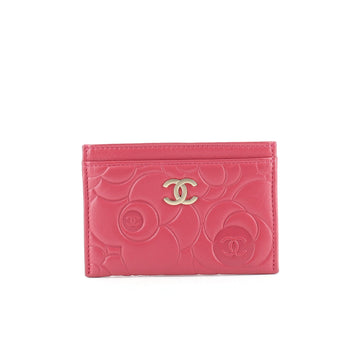 Chanel Classic Card Holder Camellia Lambskin