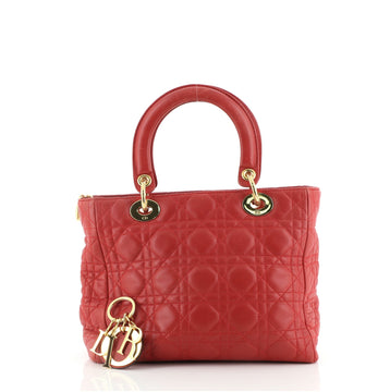 Christian Dior Lady Dior Bag Cannage Quilt Lambskin Medium