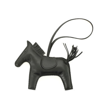Hermes So Black GriGri Rodeo Bag Charm Leather GM