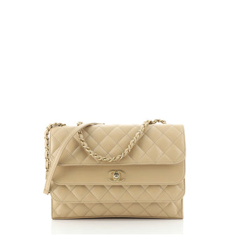 Chanel Triple Flap Bag Quilted Calfskin
