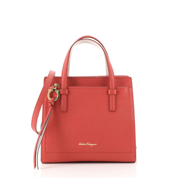 Salvatore Ferragamo Amy Tote Pebbled Leather Mini