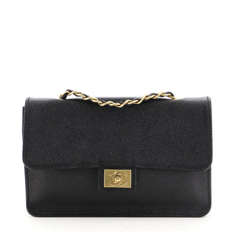 Chanel Vintage CC Chain Flap Bag Caviar Medium