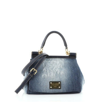 Dolce & Gabbana Soft Miss Sicily Bag Denim Medium