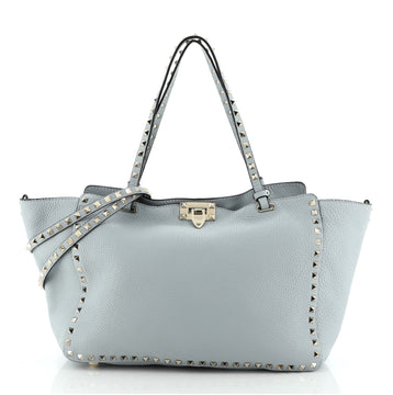 Valentino Rockstud Tote Pebbled Leather Medium
