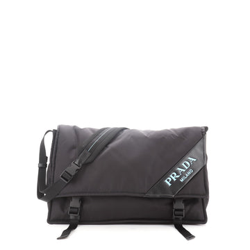 Prada Logo Stripe Messenger Bag Tessuto Large