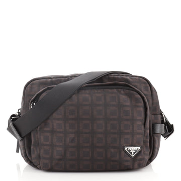 Prada Front Pocket Camera Bag Printed Nylon Medium