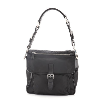 Prada Buckle Flap Pocket Shoulder Bag Small