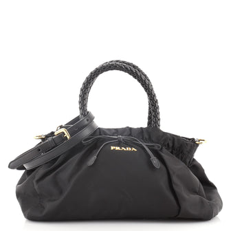 Prada Bow Convertible Tote Tessuto Small